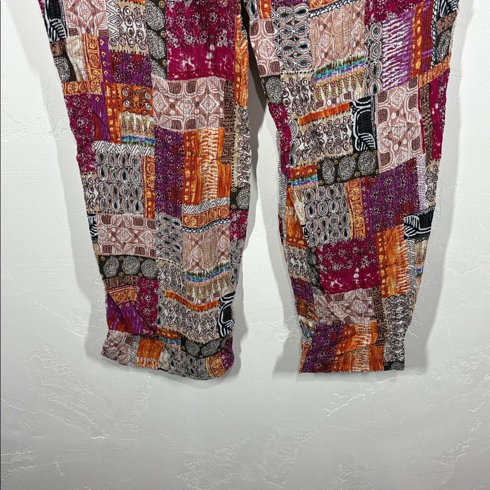 Islander Multicolor Patchwork Palazzo Pants Size … - image 8